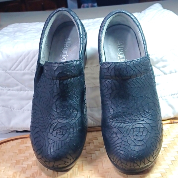 Alegria KEL-431 Work Slip-On Shoe Black Damask Floral Size 39 ( 8.5 - Picture 3 of 13